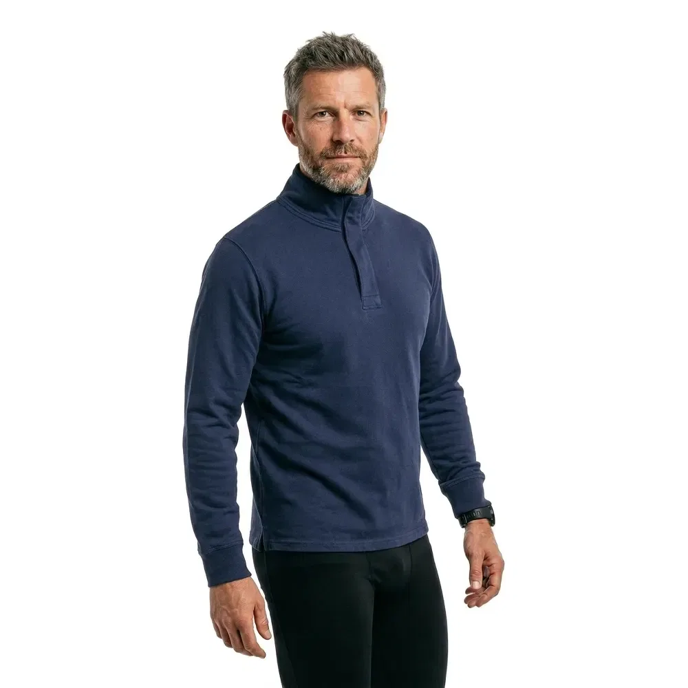 Свитшот на молнии Superdry Classics Henley Superdry, синий — фото 3