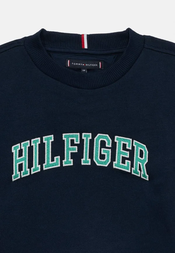 Толстовка с круглым вырезом и логотипом из махровой ткани Tommy Hilfiger, Dark Night Navy — фото 4