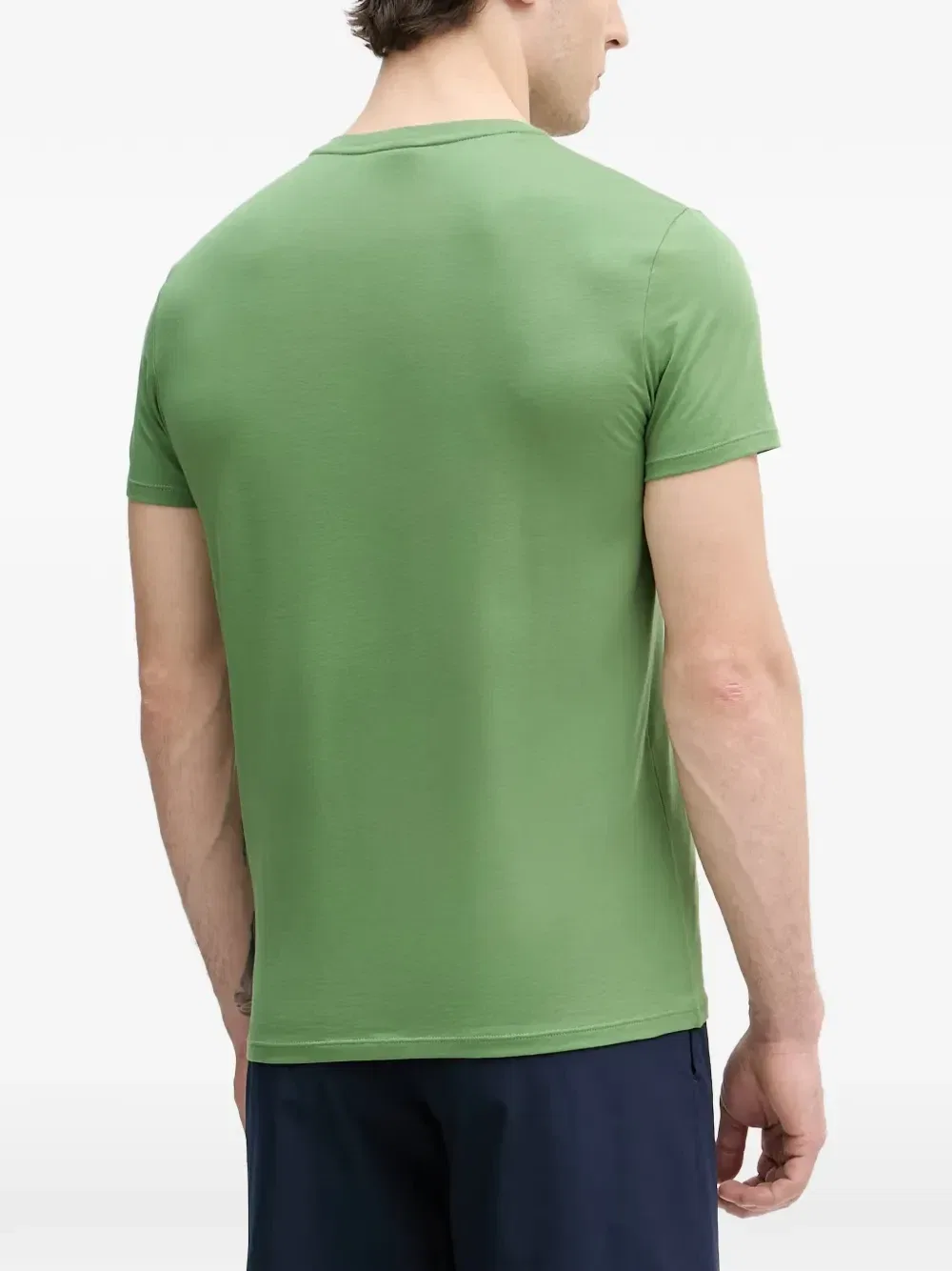 Футболка с V-образным вырезом и нашивкой-логотипом Lacoste, зеленый — фото 3