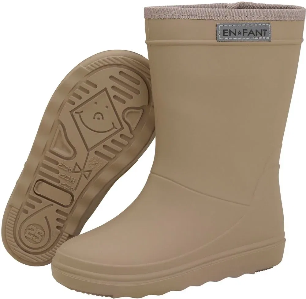 Детские сапоги резиновые Rain Boots Solid En Fant, коричневый — фото 3