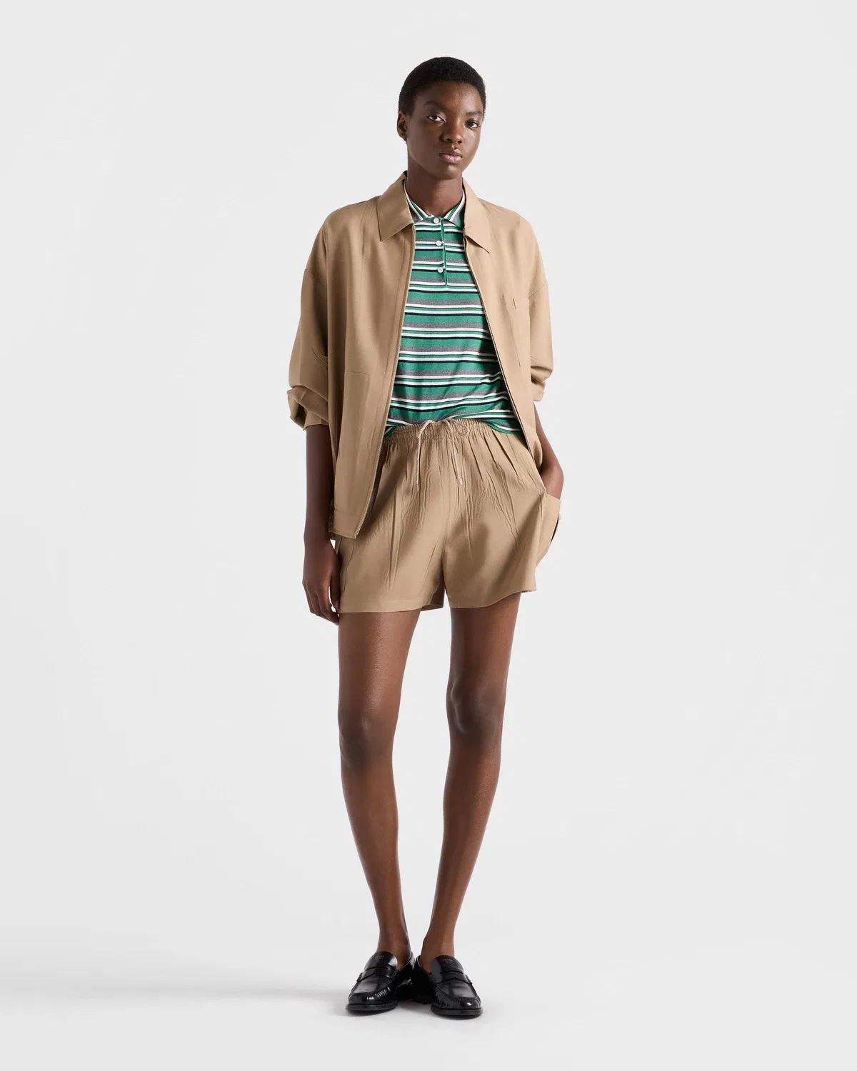 Футболка-поло с короткими рукавами Prada, мультиколор — фото 2