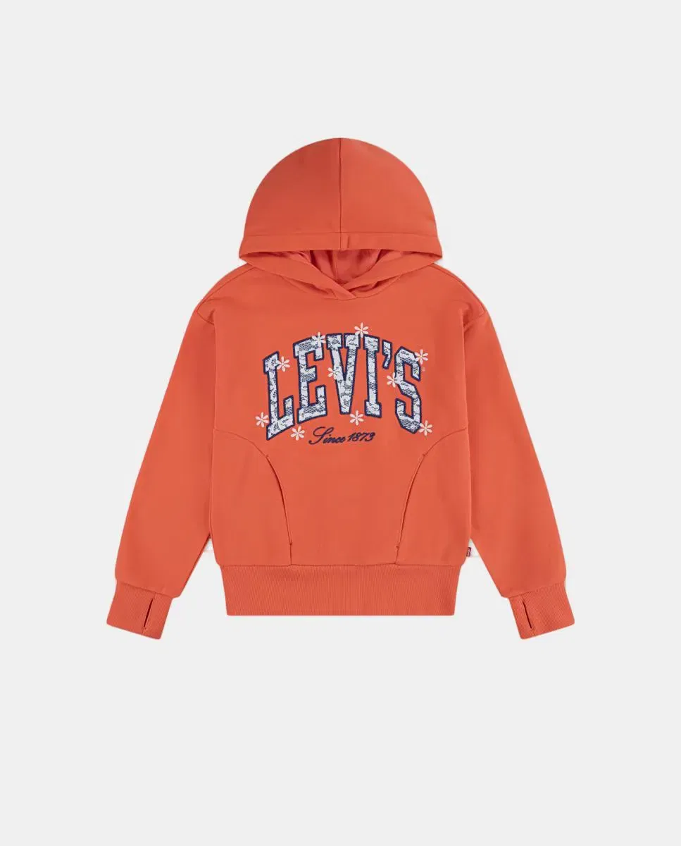 Детское худи для девочек с логотипом Levi's, Naranja
