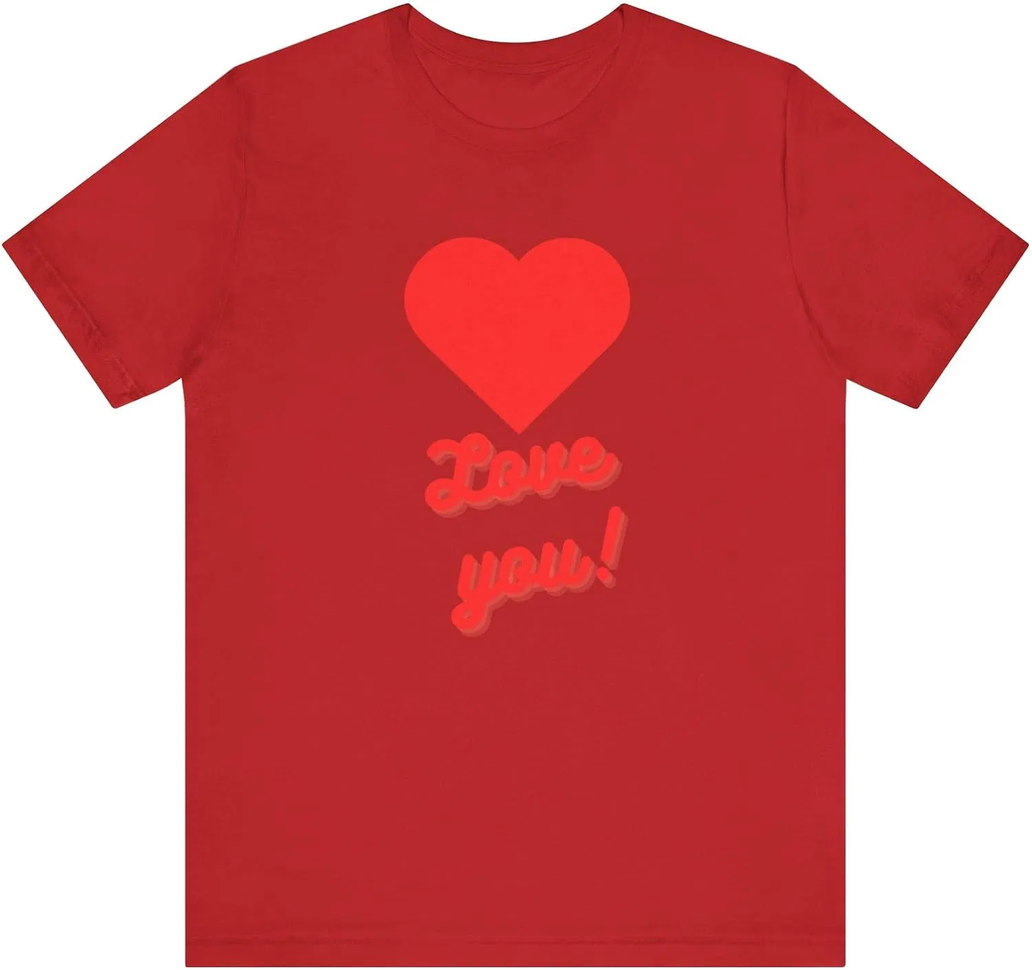 Женская футболка с принтом Valentine Love You Generic, Red
