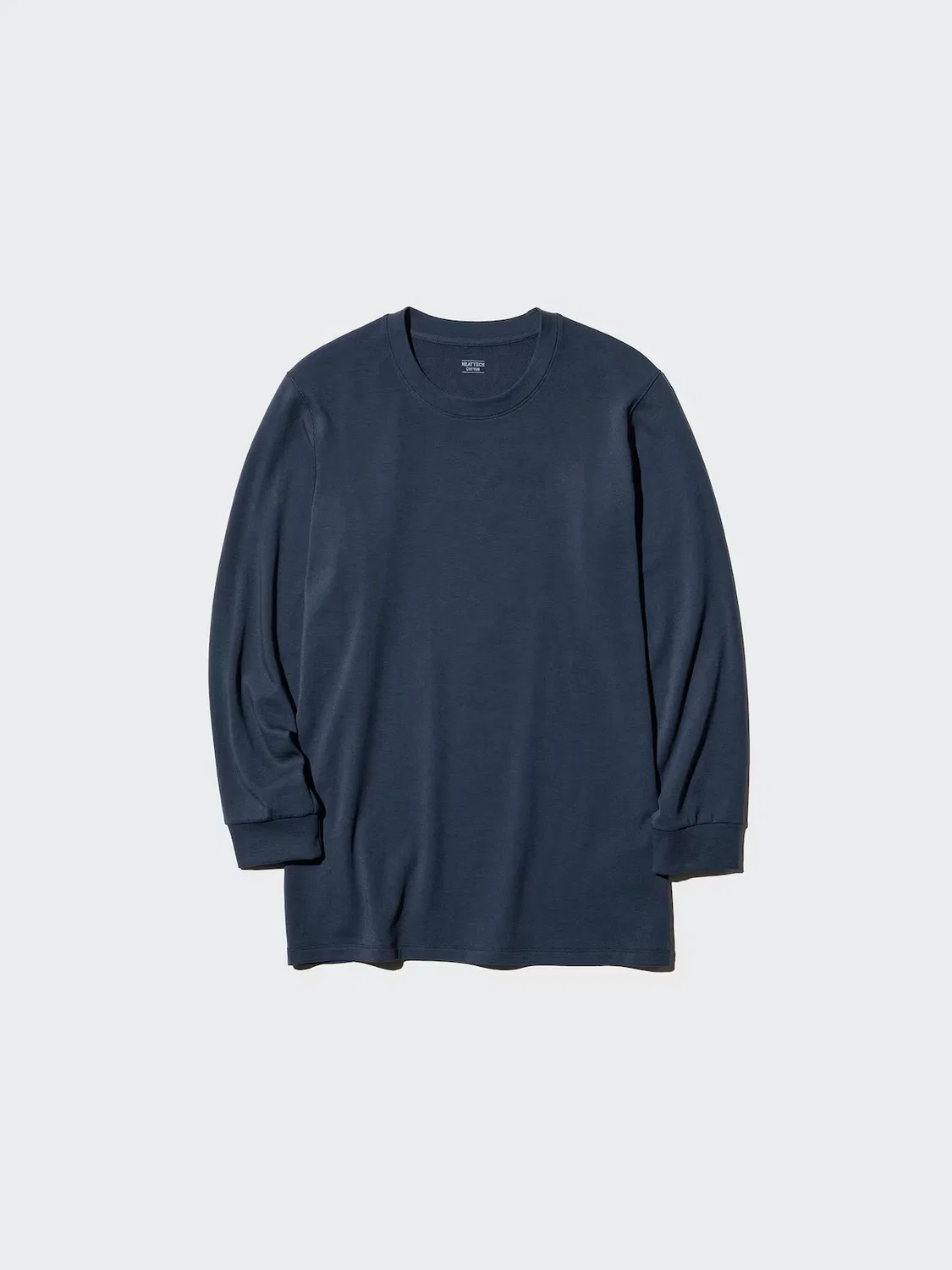 Футболка Uniqlo Heattech, хлопковая, темно-синий