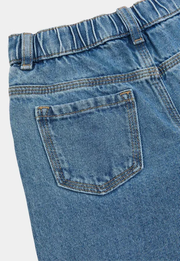 Джинсы прямые Turn up straight leg jeans Marks & Spencer, деним, деним — фото 3