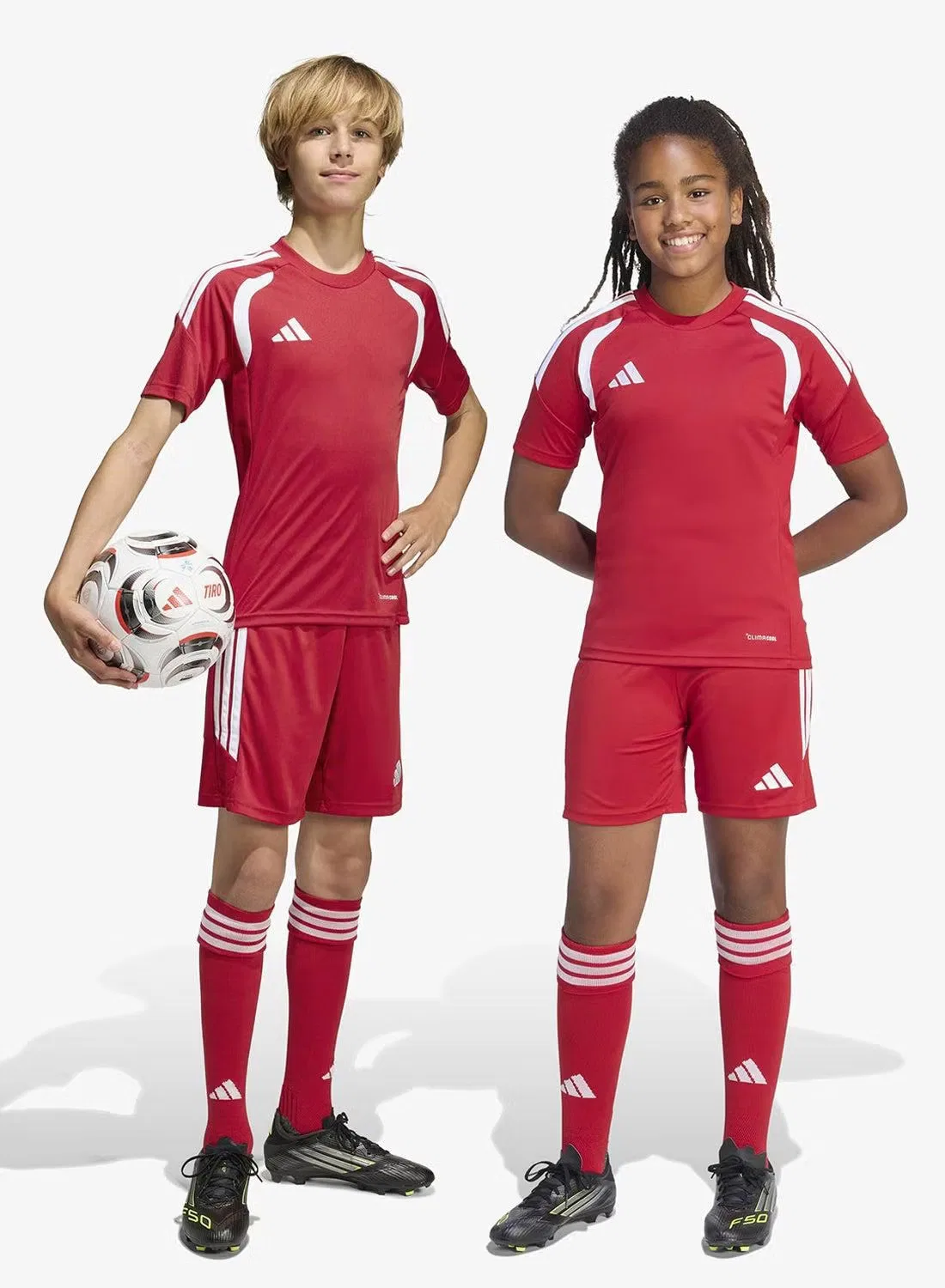 Шорты спортивные детские Tiro26 League Adidas, красный