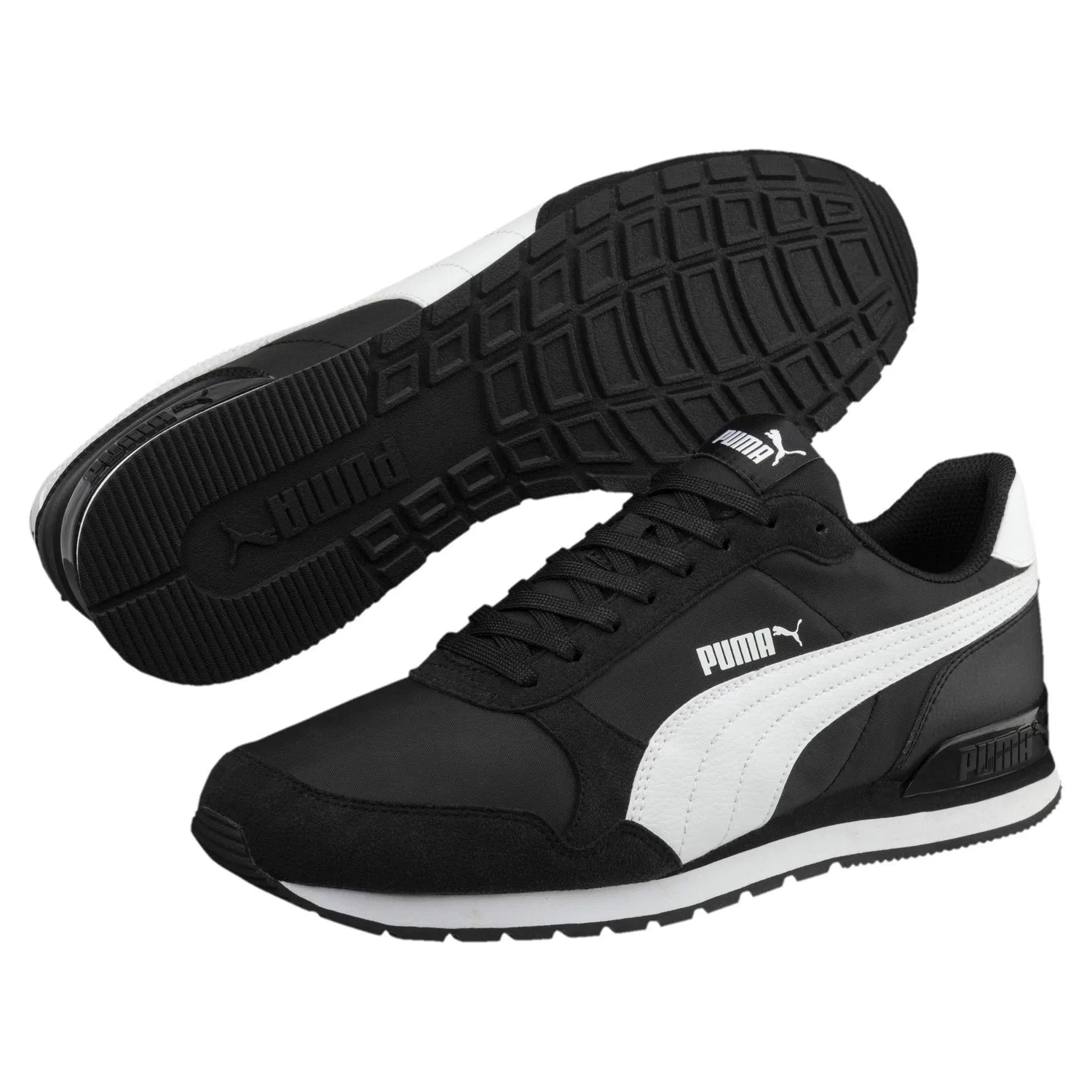 Детские кроссовки с низким верхом St Runner Nl PUMA, V2 Black White — фото 3