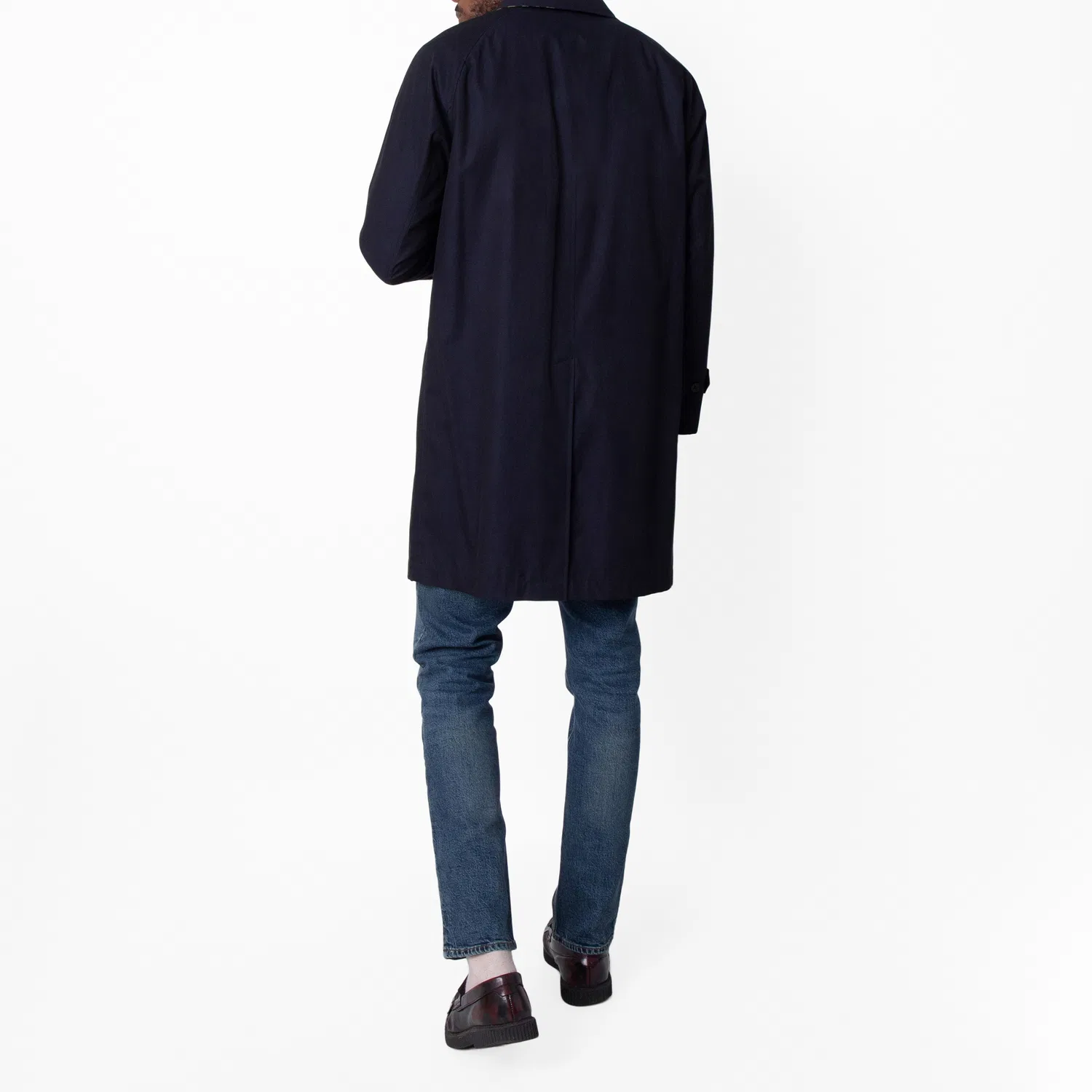 Пальто-кейп Mid-Length Camden Car Coat Burberry, Blue Carbon — фото 4