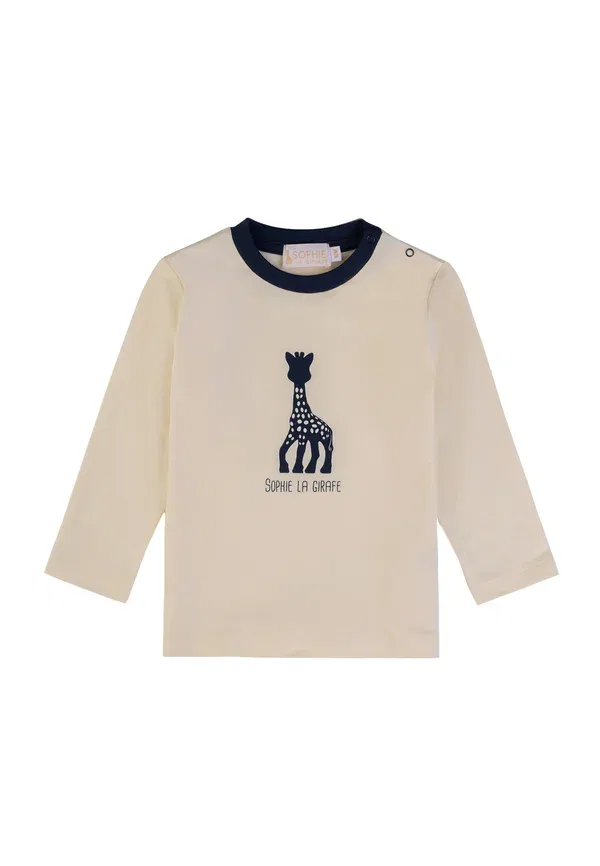 Топ с длинным рукавом хлопковый Long sleeved top Sophie La Girafe, antique white, белый