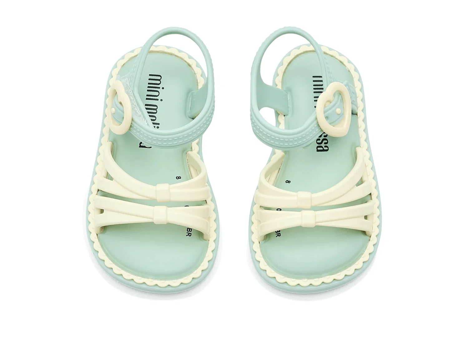 Сандалии Aurora (для малышей и маленьких детей) Mini Melissa, Green/Beige — фото 3