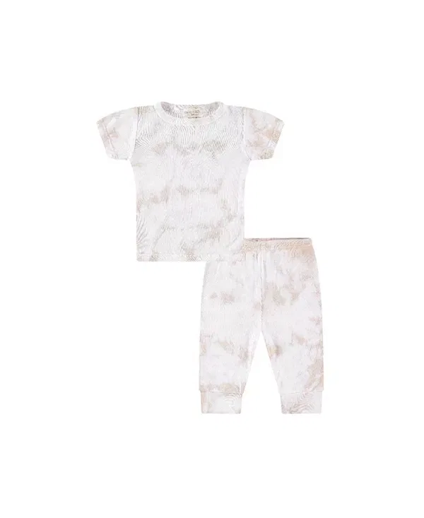 Детский комплект из футера с принтом Tie Dye PaigeLauren, Taupe Crystal