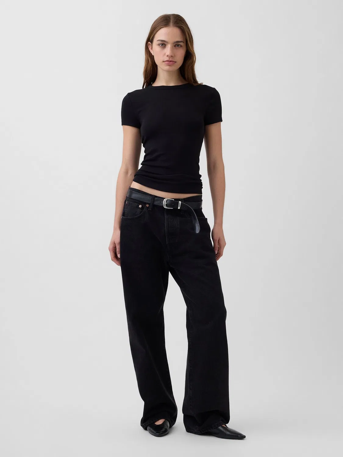 Футболка женская Modern Crew Neck Gap, черный — фото 3