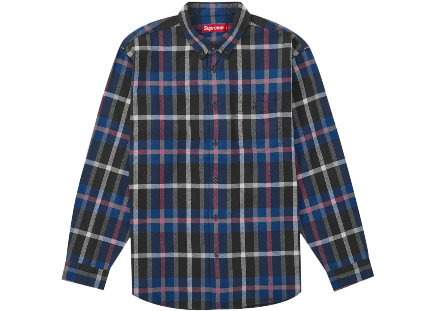 Мужская фланелевая рубашка с принтом Supreme Shirt (FW23), Blue