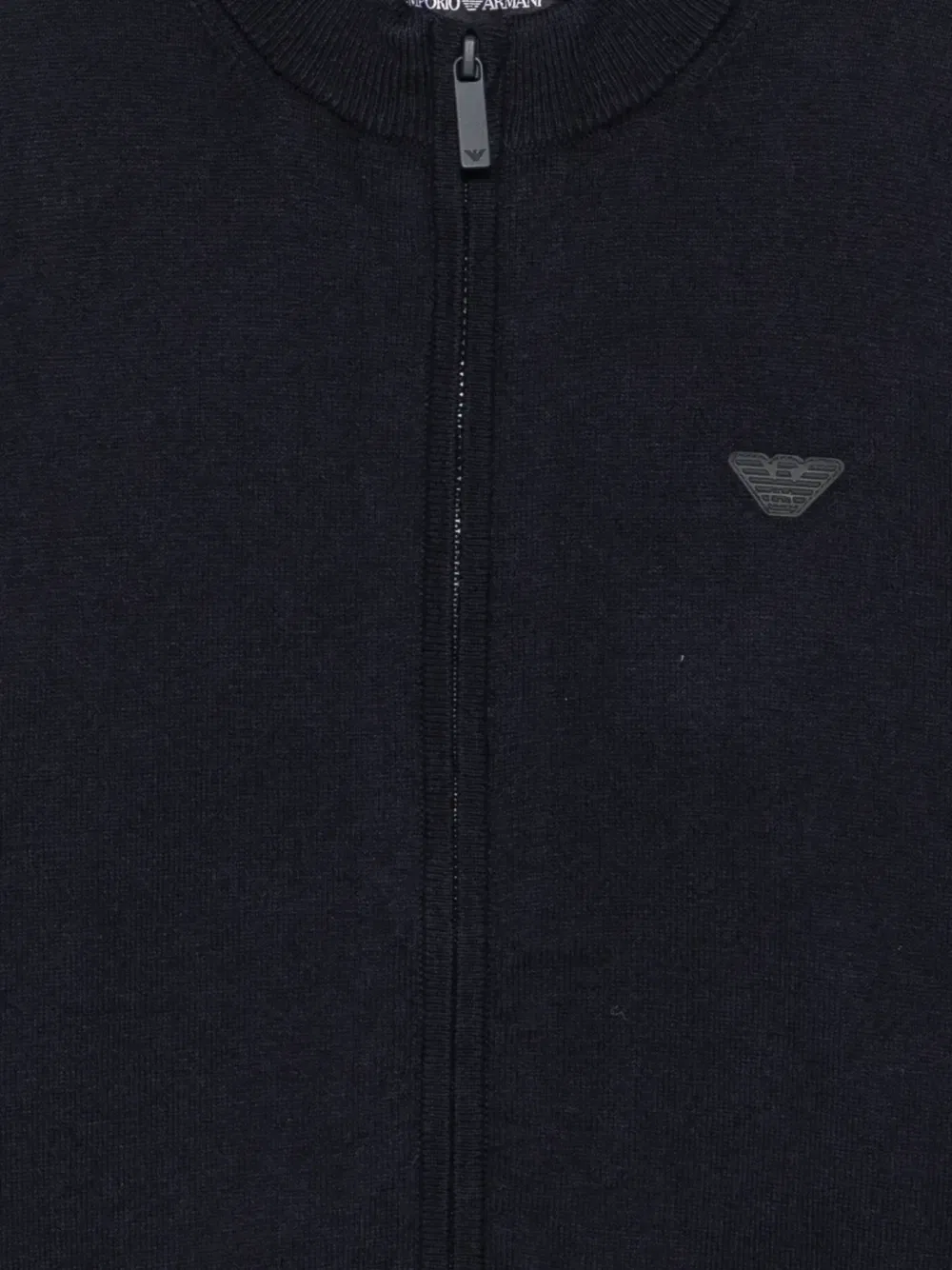 Джемпер на молнии с нашивкой-логотипом Emporio Armani Kids, синий — фото 3