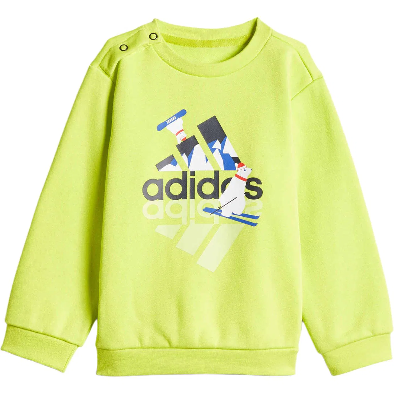 Детский комплект из футболки и штанов Adidas, Green Top Blue Pants — фото 3