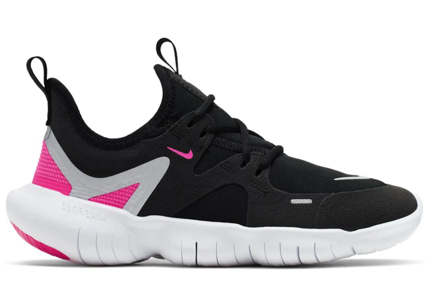 Детские кроссовки Lifestyle Nike Free RN 5, Black/Metallic Silver