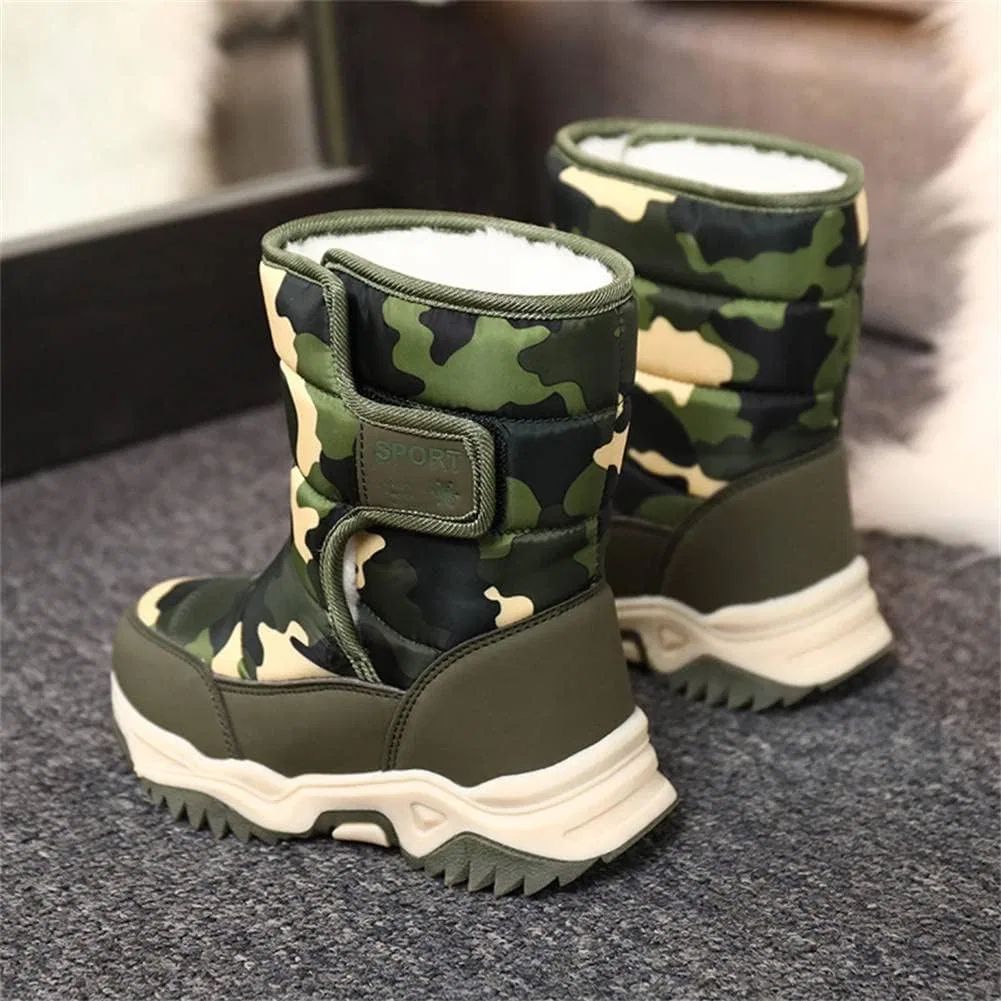 Детские зимние ботинки с флисовой подкладкой High-Top Boots GEXECEUSS, Green — фото 3