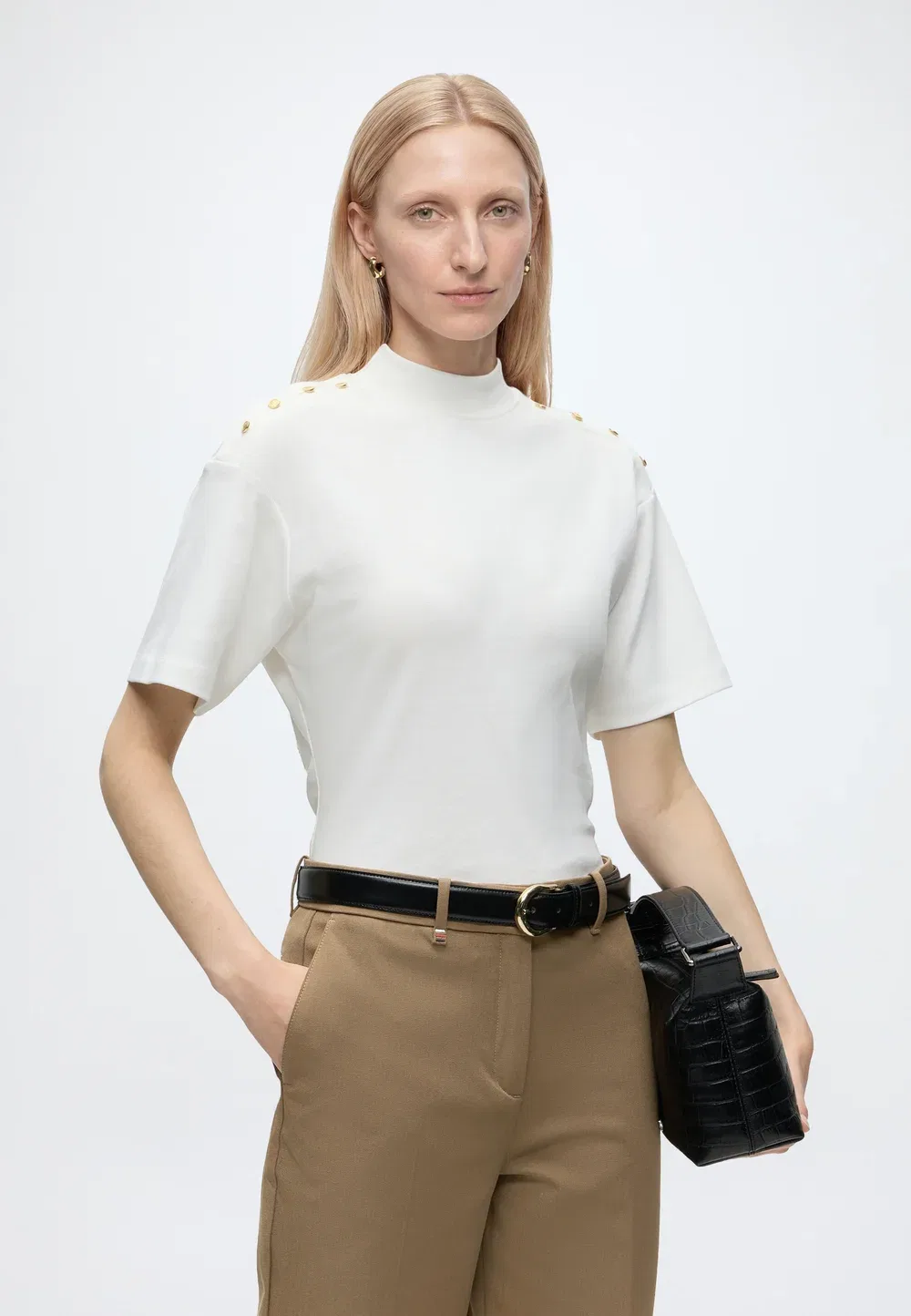 Габардин - брюки Tommy Hilfiger, Nordic Taupe — фото 4