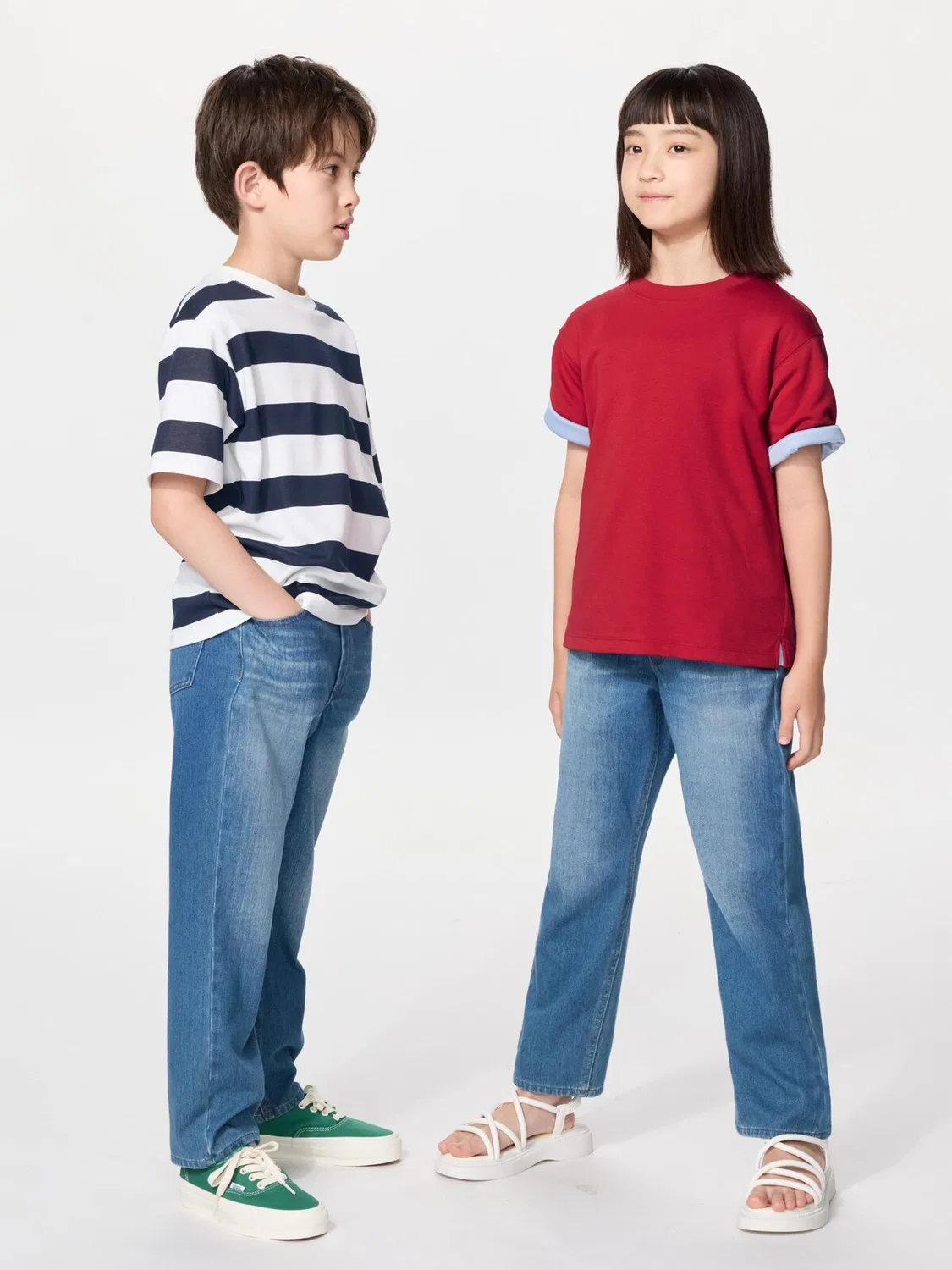 Джинсы Uniqlo, трикотажные, стандартный крой, синий