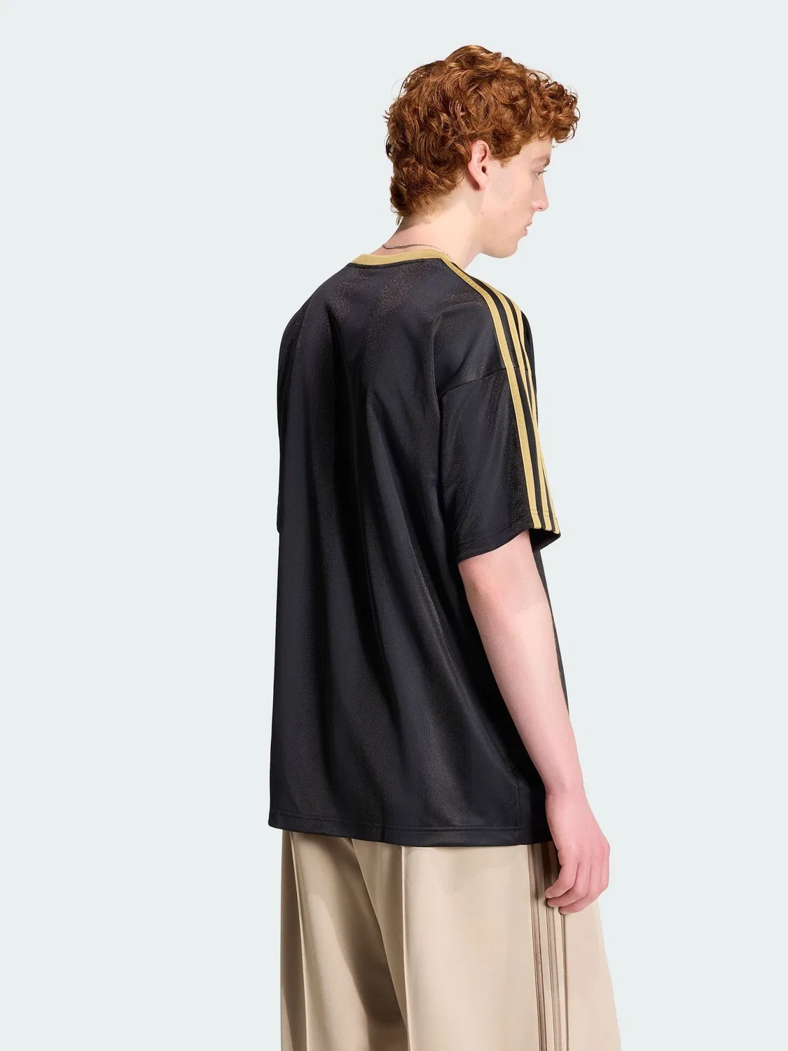 Футболка с коротким рукавом, свободная посадка, Adicolor Jacquard, adidas Originals, черный — фото 2