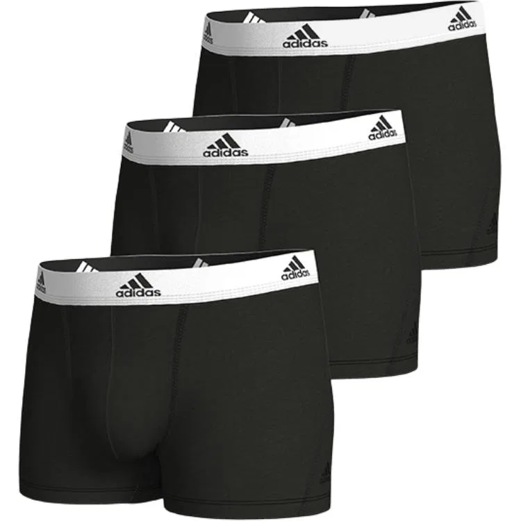 Трусы боксеры 3 шт, Adidas, Black — фото 4
