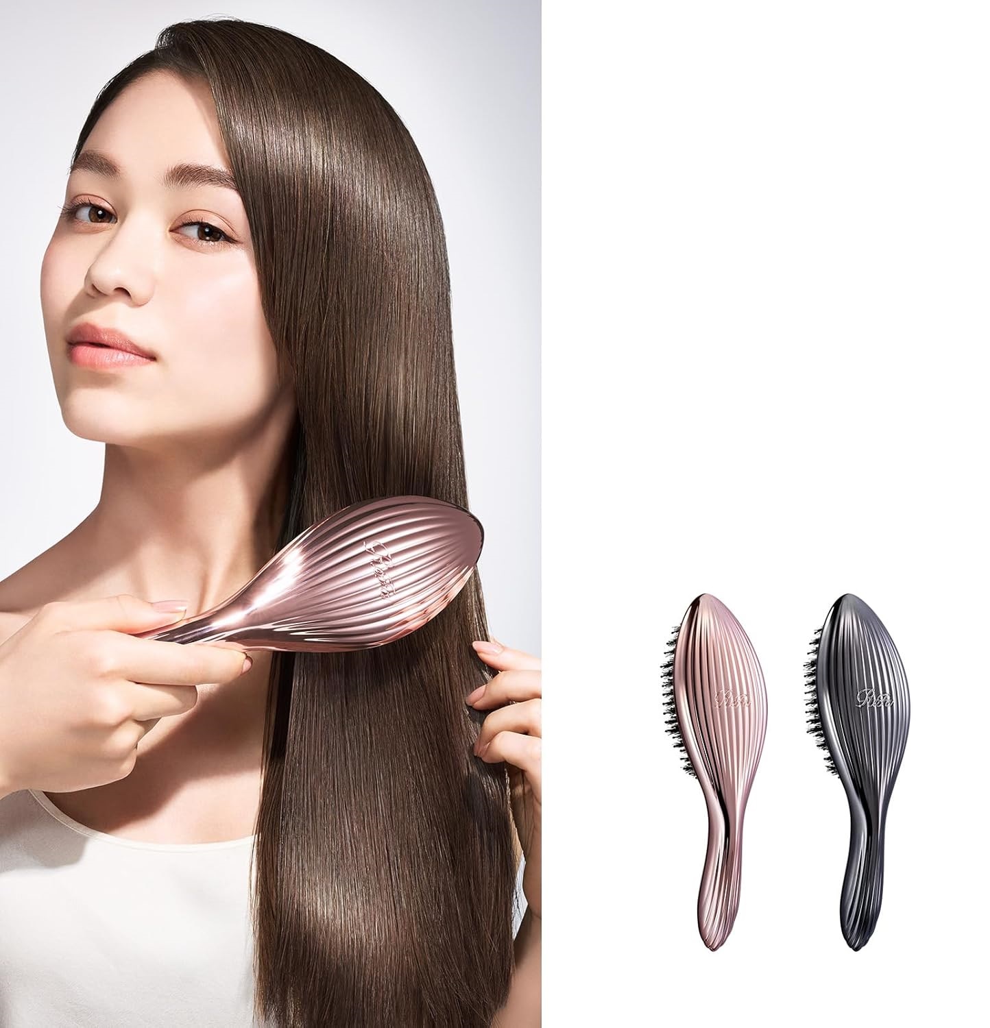 Расческа массажная ReFa Aile Brush Ray, rose gold — фото 2