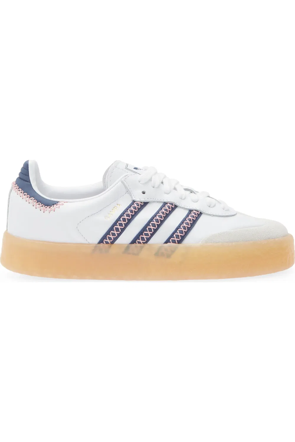 Кроссовки детские с обновленным верхом Sambae adidas, белый/темно-синий/розовый — фото 3
