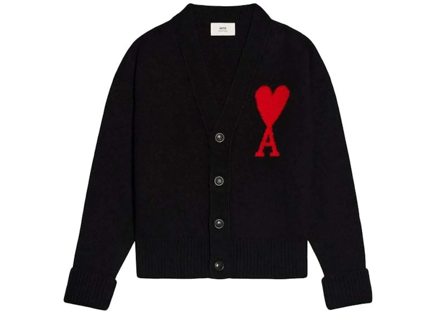 Мужской кардиган с принтом Ami De Coeur Ami Paris, Black/Red