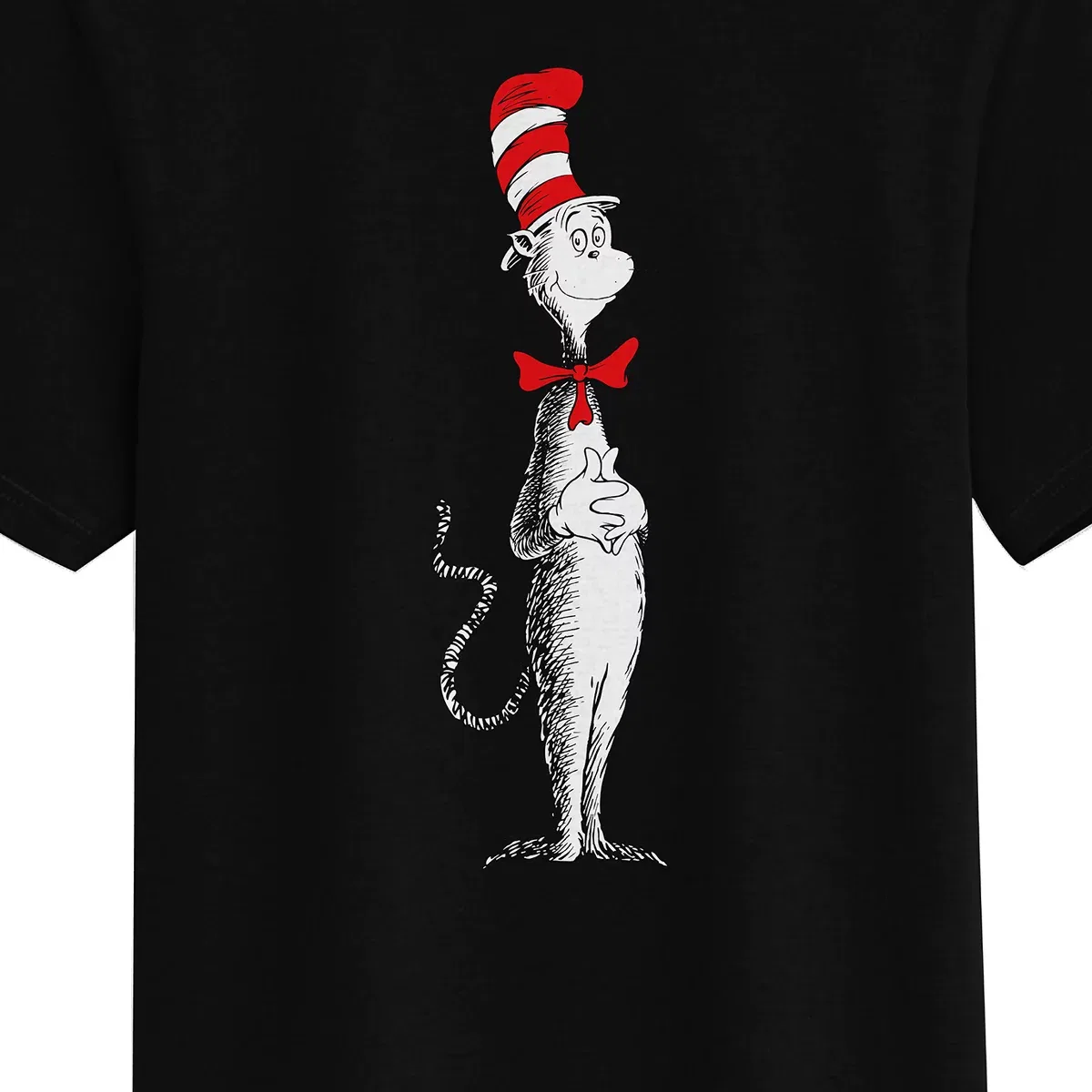 Детская футболка для мальчиков с принтом Cat In The Hat Standing Pose The Cat in the Hat, Black — фото 2