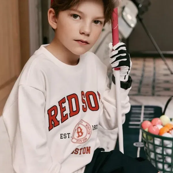 Свитшот varsity bos, Mlb Kids, ivory