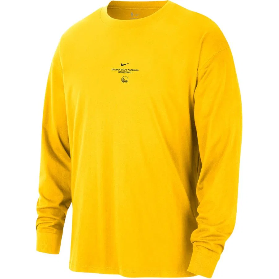 Мужская футболка с длинным рукавом Nike GSW MNK DF SI LS GM TOP, Yellow
