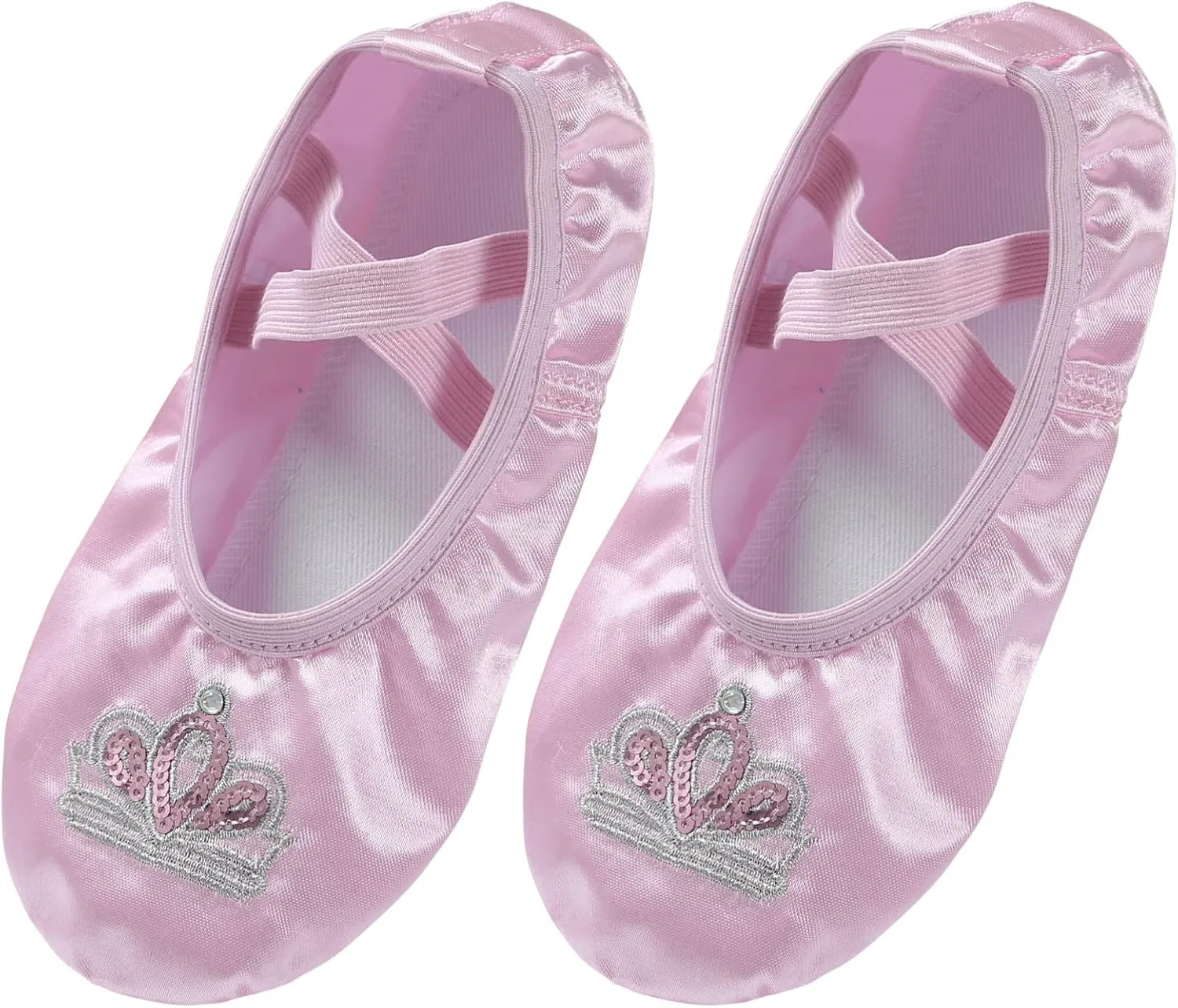 Детские балетки для девочек с пайетками Aislor, Pink Crown