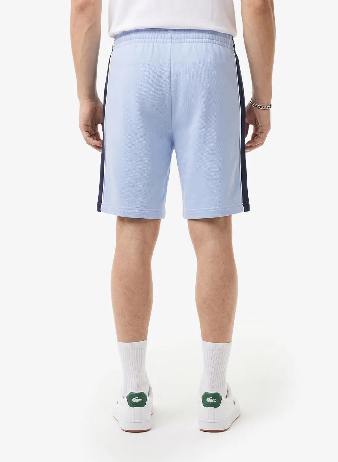 Шорты из флиса с цветными блоками Lacoste, синий — фото 2