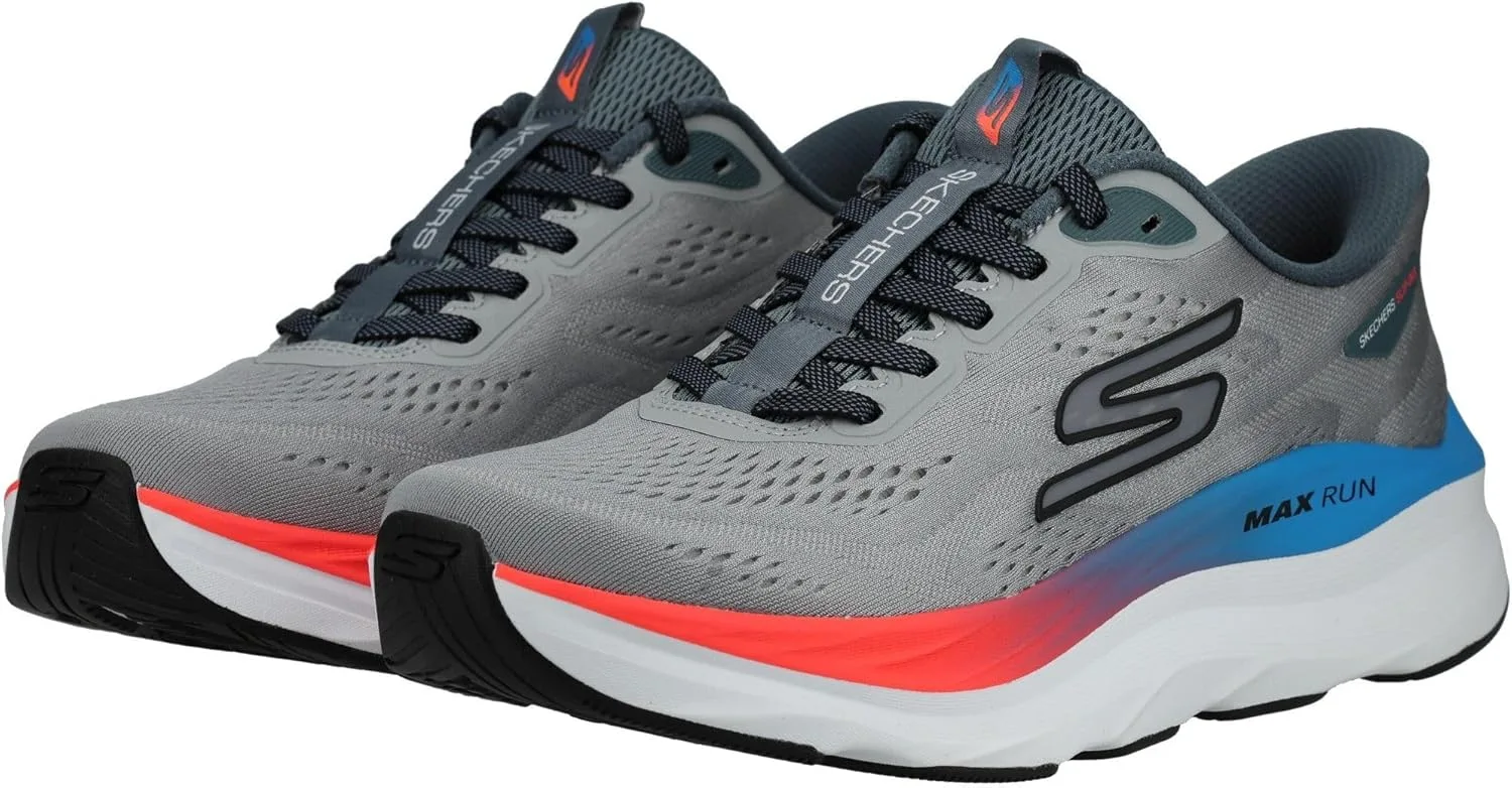 Мужские кроссовки Skechers Max Run Hands Free без шнурков, серый — фото 3
