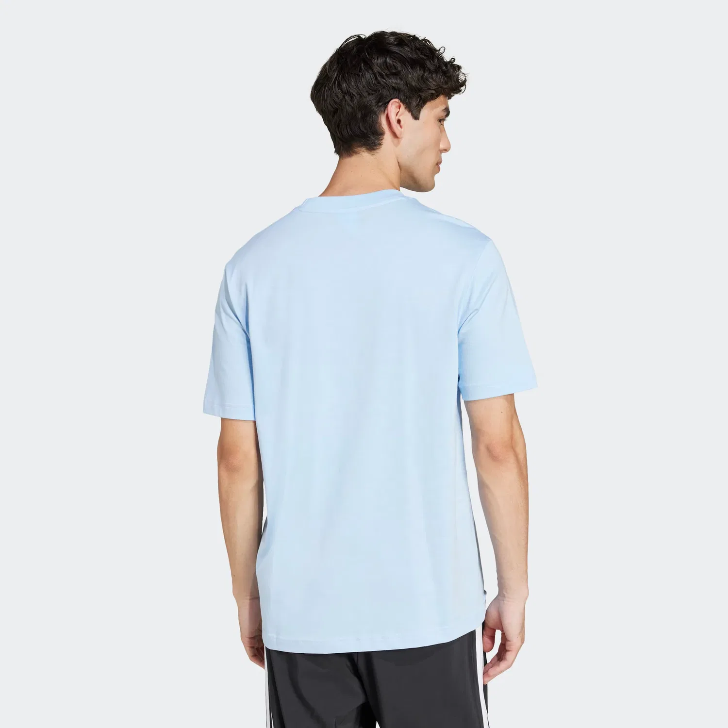 Детская хлопковая футболка с логотипом Adidas Sportswear, Glow Blue/Black — фото 2