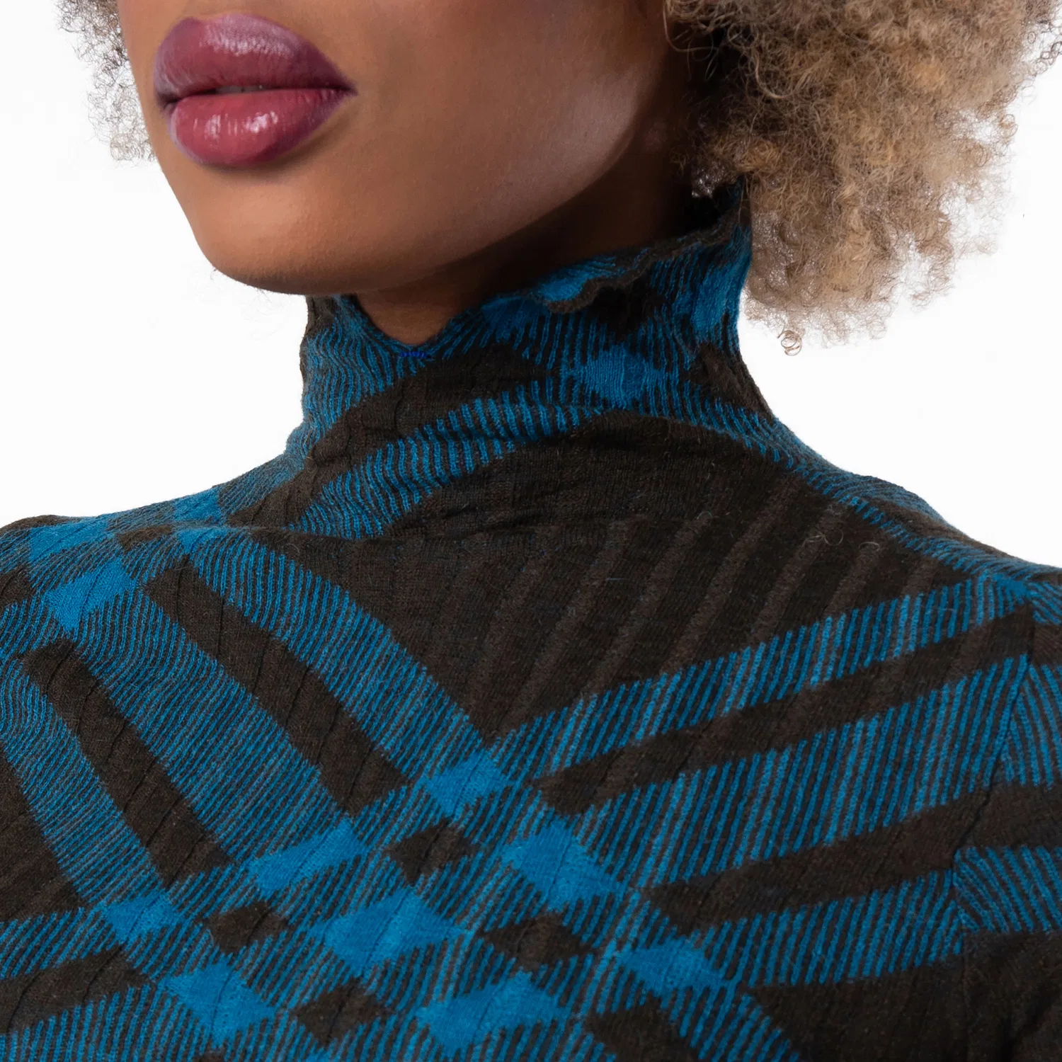 Платье с принтом в клетку Check Pattern Wool-Blend Dress Burberry, Snug Ip Check — фото 2