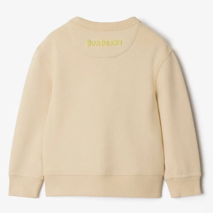 Свитшот с вышивкой змеи Kids Matthew Snake Cotton Burberry, Nutmeg — фото 2