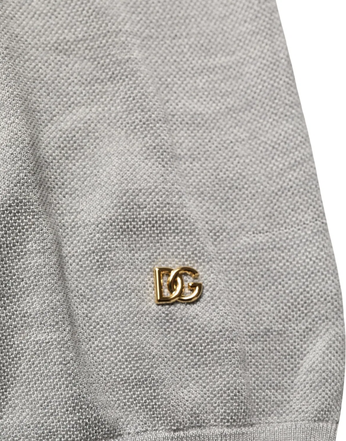 Мужская футболка с коротким рукавом из шелка Dolce & Gabbana, Gray