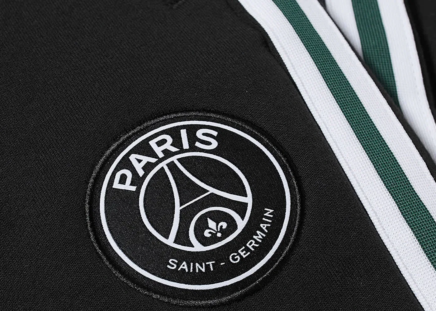 Мужские штаны из флиса Jordan x PSG Paris Saint Germain, Black/White/Green — фото 2