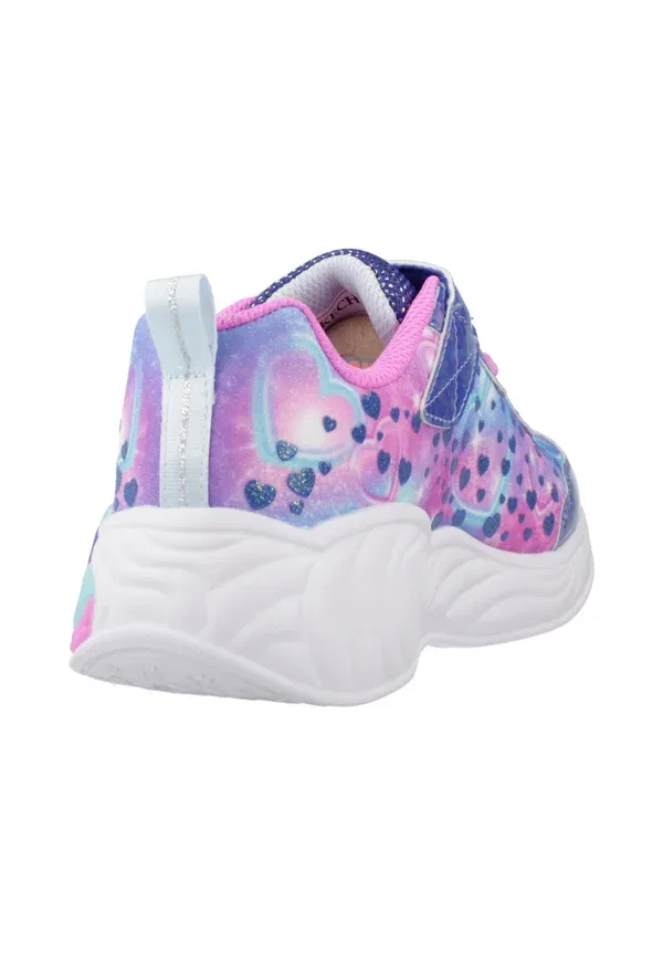 Кроссовки на шнуровке Unicorn dreams Skechers темно-синий Sparkle Mesh/Multi Trim — фото 2