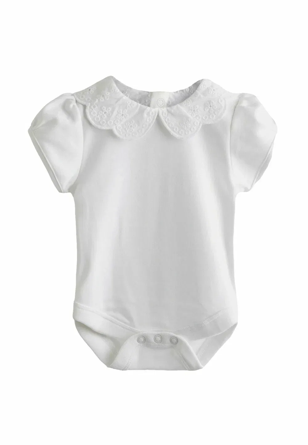 Обычный крой - воротник с вышивкой - основной крой Jojo Maman Bébé, White