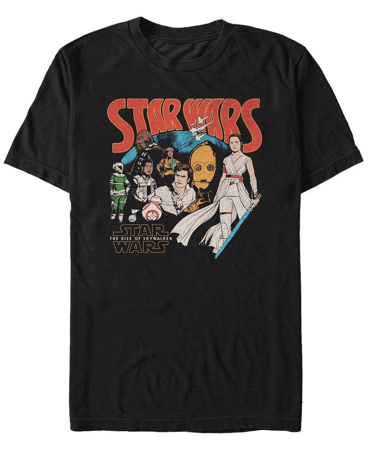 

Мужская футболка star wars rise of skywalker retro group Fifth Sun, черный