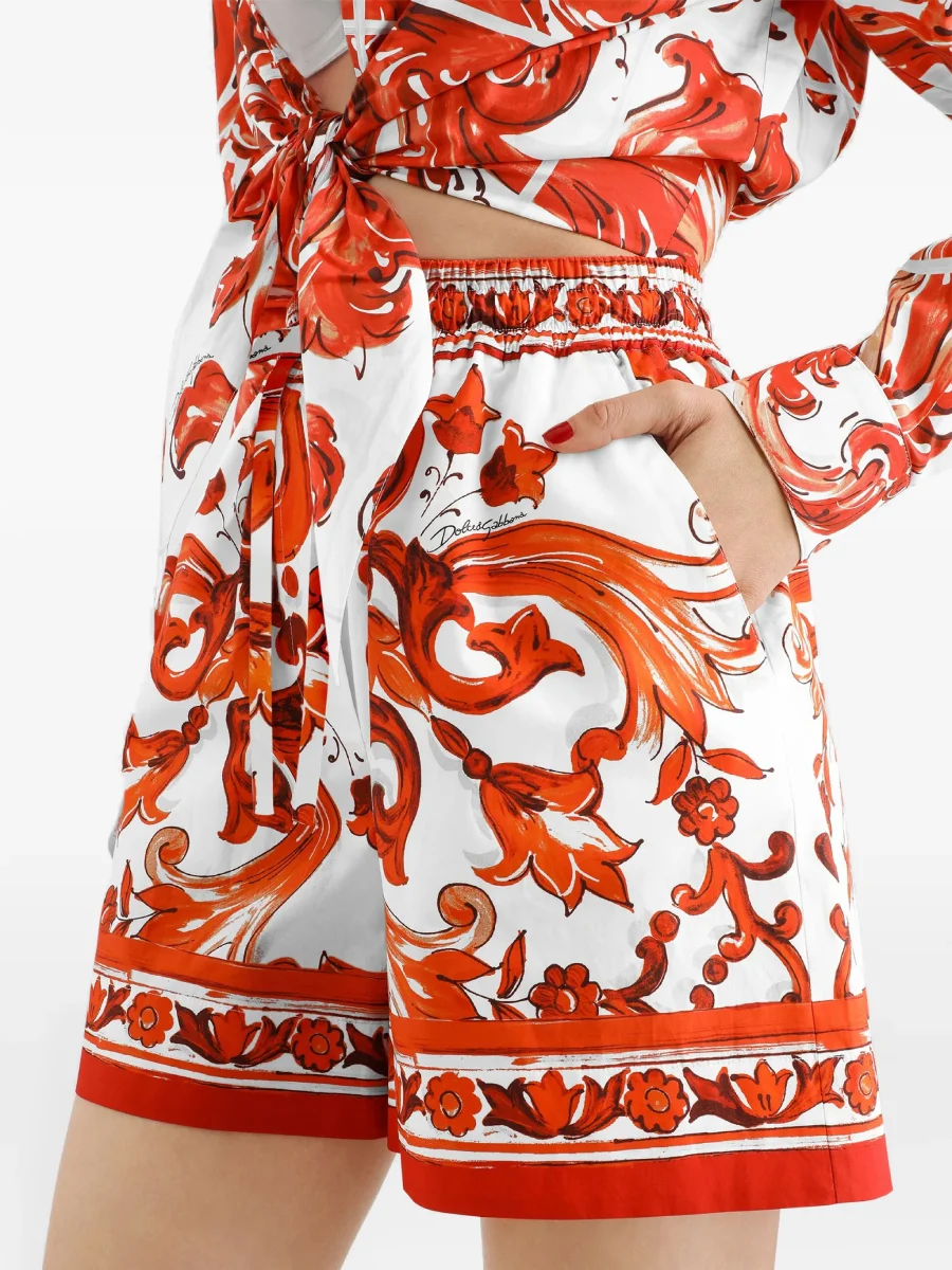 Шорты-бермуды Dolce & Gabbana Majolica, разноцветный