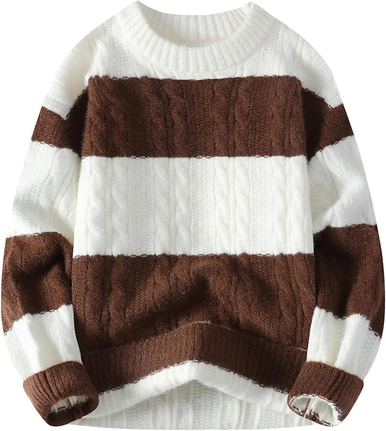 

Мужской свитер с крупной вязкой