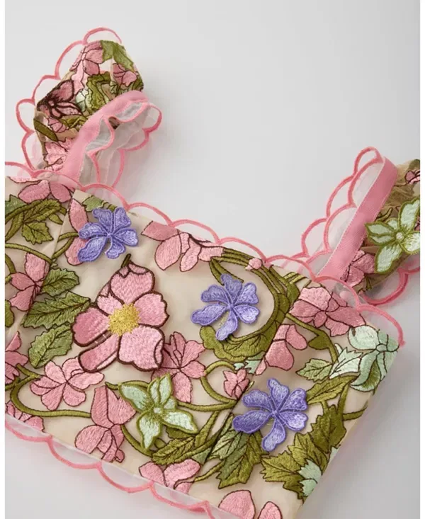Детский топ для девочек с вышивкой Bonnie Sleeve Marlo Kids, Floral — фото 4