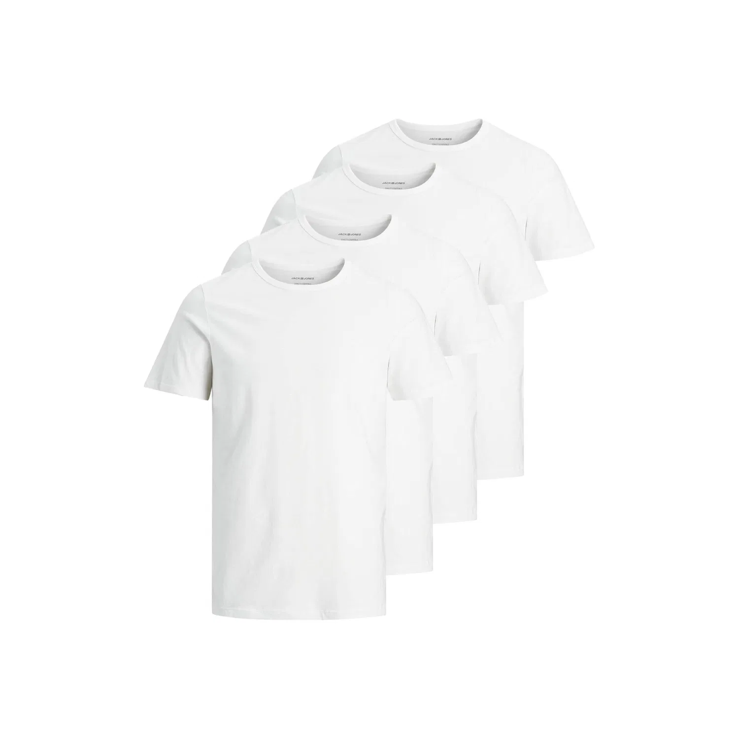 Детская хлопковая футболка с круглым вырезом Jack & Jones, White