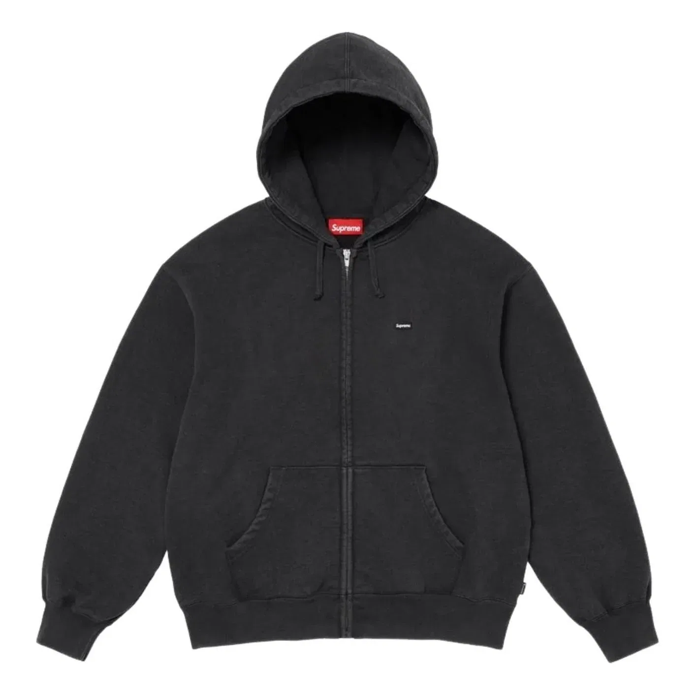 Мужское худи FW26 Small Box Zip Up Hooded Sweatshirt 'Black' Supreme, черный