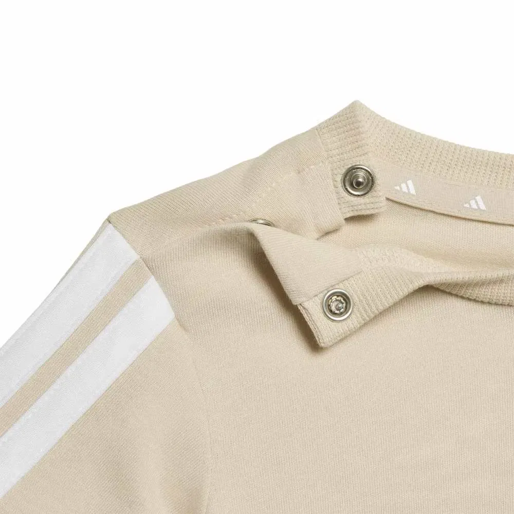 Детский комплект для девочек с коротким рукавом Adidas, Beige — фото 3