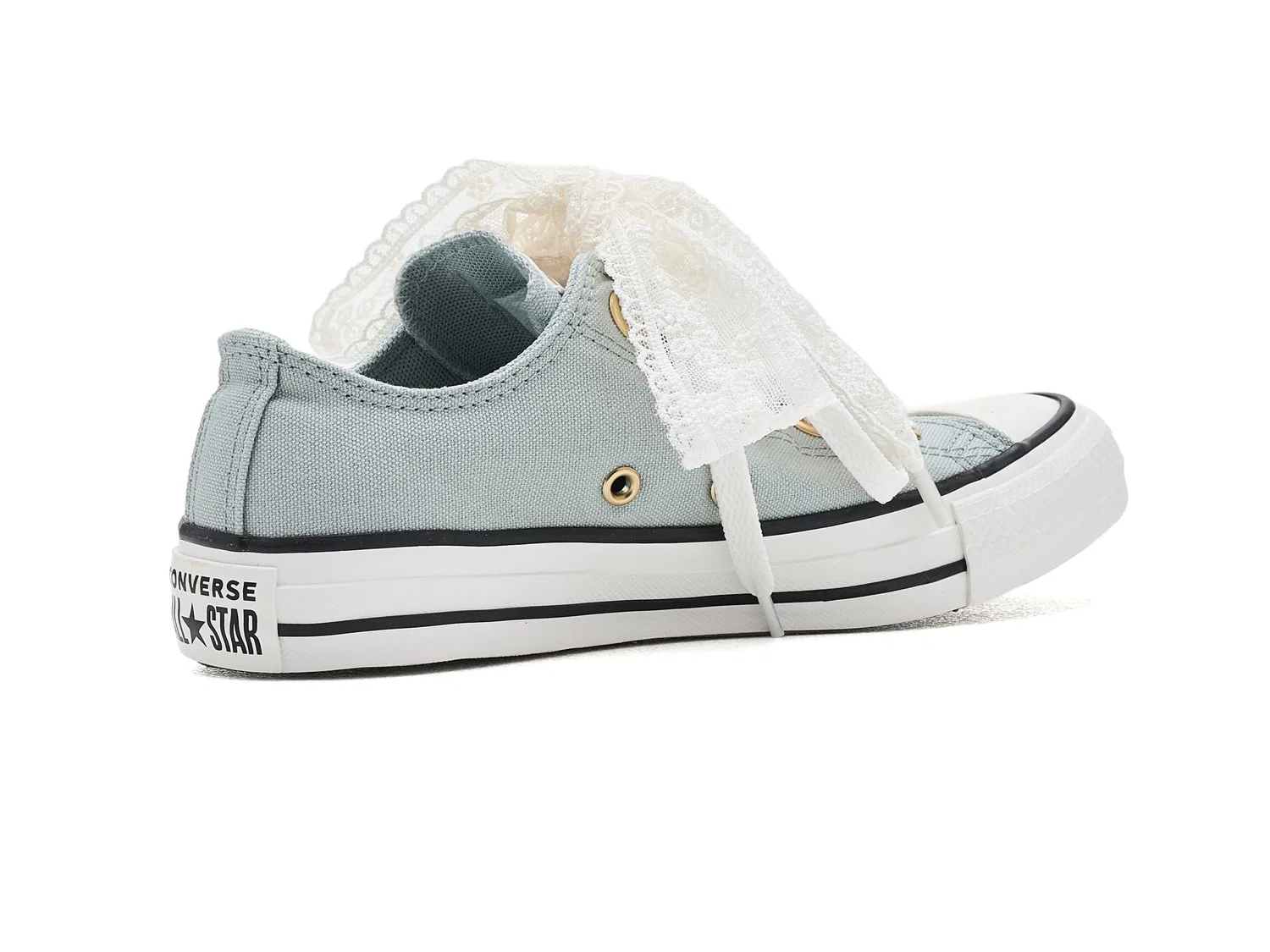 Кеды Chuck Taylor All Star Ox Lace (для детей постарше) Converse Kids, Pavemint/Metallic Light Gold — фото 4