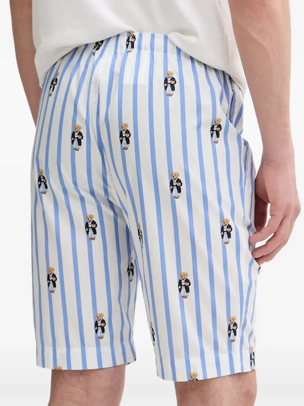 Пижамные штаны с полосатым принтом Polo Bear Polo Ralph Lauren, белый — фото 3